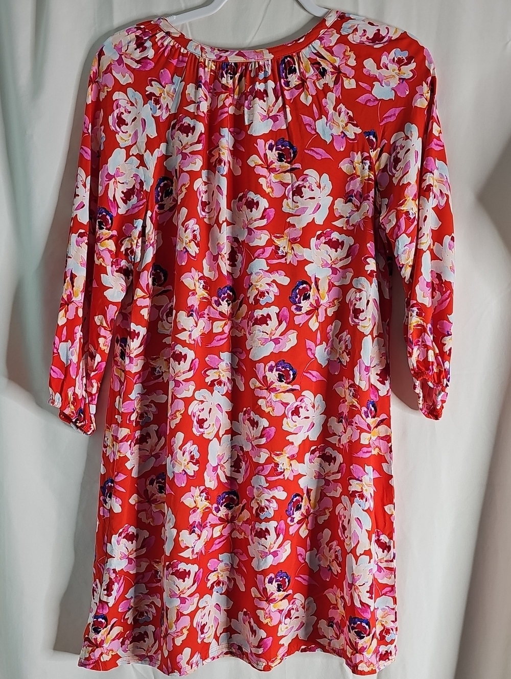 The Pioneer Woman Red Pink Floral V-Neck Dress - Picture 4 of 6